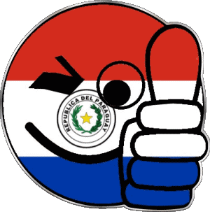 Smiley - OK Paraguay Amériques Drapeaux 