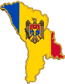 Carta Geografica Moldova Europa Bandiere 
