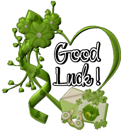 07 Transparenter Hintergrund Good Luck Englisch Nachrichten 