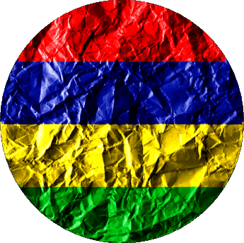 Runde Mauritius Afrika Fahnen 