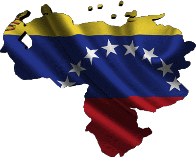 Map Venezuela America Flags 