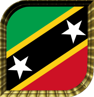 Plaza St. Kitts und Nevis Amerika Fahnen 