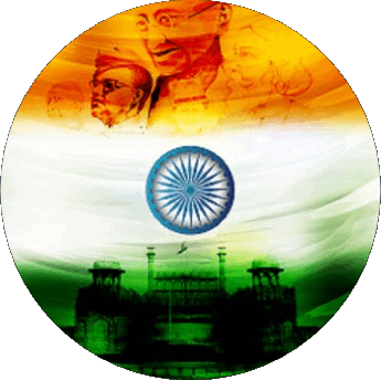 Tondo India Asia Bandiere 