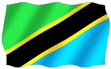 Ondulación Tanzania África Banderas 