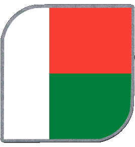 Carré Madagascar Afrique Drapeaux 