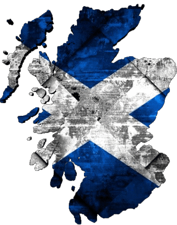 Mapa Escocia Europa Banderas 