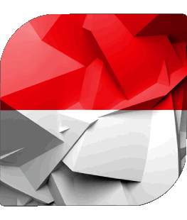 Square Monaco Europe Flags 