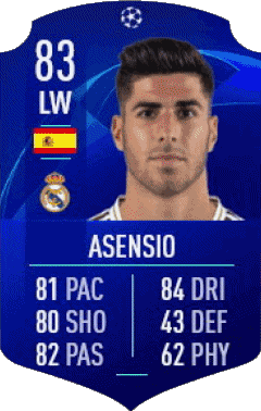 Marco Asensio Willemsen Espagne F I F A - Joueurs Cartes Jeux Vidéo Multi Média 
