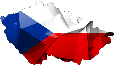 Carta Geografica Repubblica Ceca Europa Bandiere 