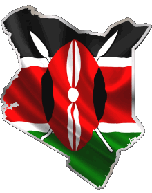 Map Kenya Africa Flags 
