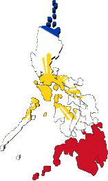 Mapa Filipinas Asia Banderas 