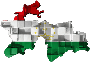 Map Tajikistan Asia Flags 