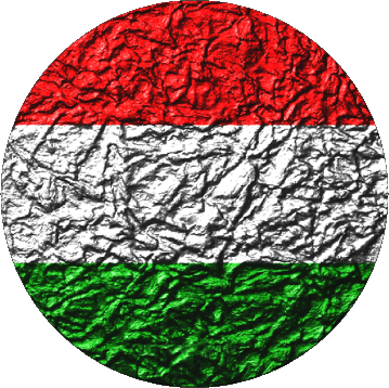 Runde Ungarn Europa Fahnen 