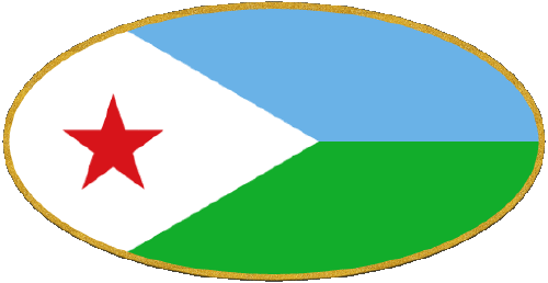 Oval 01 Djibouti Africa Flags 