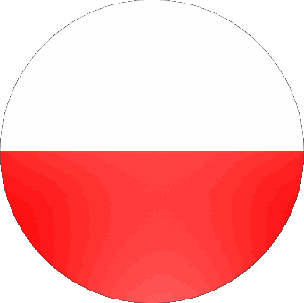 Round Poland Europe Flags 