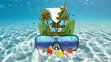 002 Animierter Hintergrund Felices Vacaciones Spanisch Nachrichten 