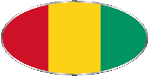 Ovale 01 Guinea Africa Bandiere 
