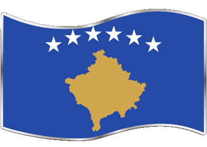 Rettangolo Kosovo Europa Bandiere 