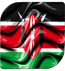 Carré Kenya Afrique Drapeaux 
