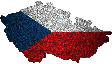 Map Czech Republic Europe Flags 