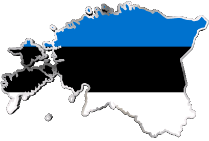 Carte Estonie Europe Drapeaux 
