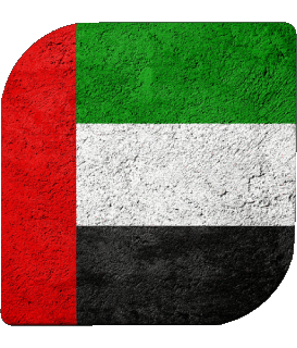 Carré Emirats Arabes Unis Asie Drapeaux 