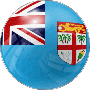 Round Fiji Oceania Flags 