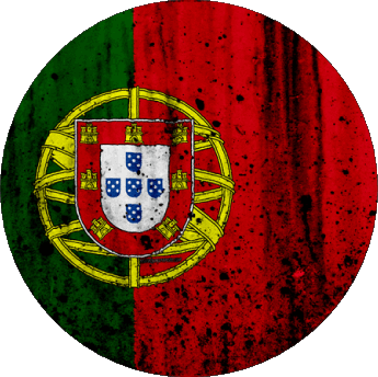 Round Portugal Europe Flags 