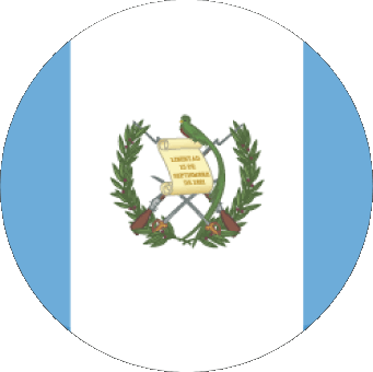 Round Guatemala America Flags 