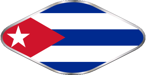 Oval 02 Cuba America Flags 