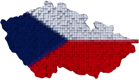 Carta Geografica Repubblica Ceca Europa Bandiere 