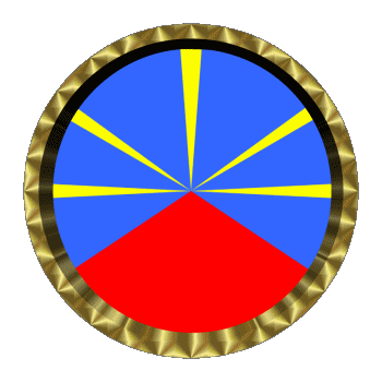 Rotondo - Anelli La Réunion D.O.M - T.O.M Francia Bandiere 