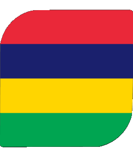 Square Mauritius Africa Flags 