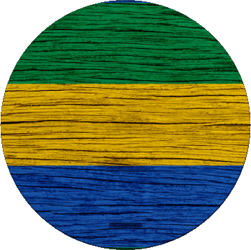Rond Gabon Afrique Drapeaux 