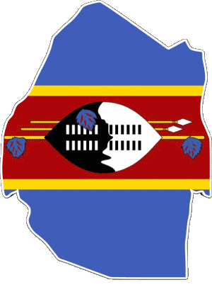 Carta Geografica Eswatini Africa Bandiere 