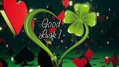 003 Fond Animé Good Luck Anglais Messages 