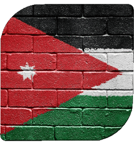 Carré Jordanie Asie Drapeaux 