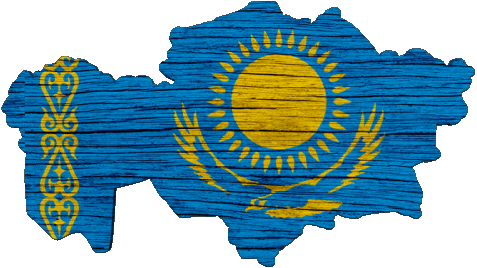 Map Kazakhstan Asia Flags 