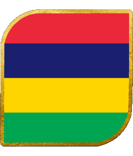 Square Mauritius Africa Flags 