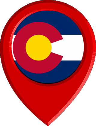 Epingle de Localisation Colorado U.S.A - Etats Amériques Drapeaux 
