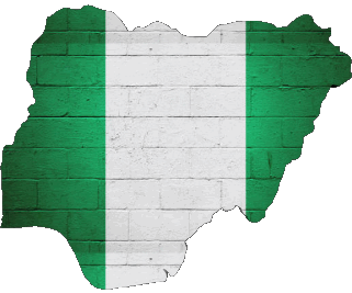 Mapa Nigeria África Banderas 