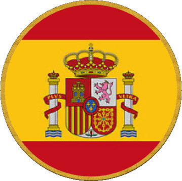 Rond Espagne Europe Drapeaux 