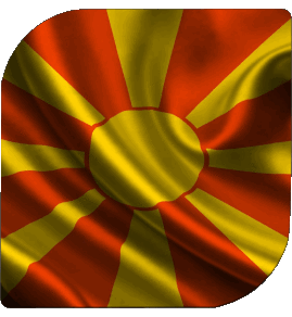 Quadrato Macedonia Europa Bandiere 