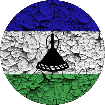 Rond Lesotho Afrique Drapeaux 