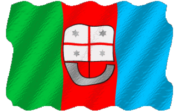 Welligkeit Liguria Italien Europa Fahnen 