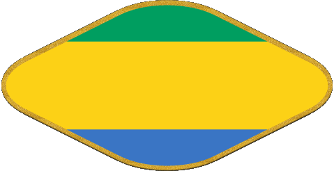 Oval 02 Gabun Afrika Fahnen 