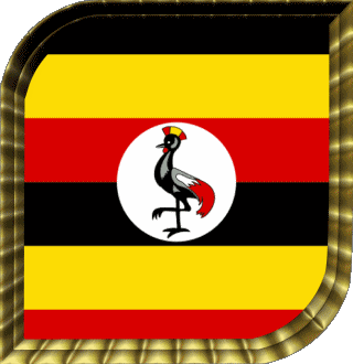 Carré Ouganda Afrique Drapeaux 