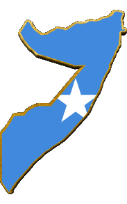 Karte Somalia Afrika Fahnen 