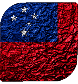 Quadrato Samoa Oceania Bandiere 