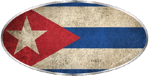 Ovale 01 Cuba Amériques Drapeaux 